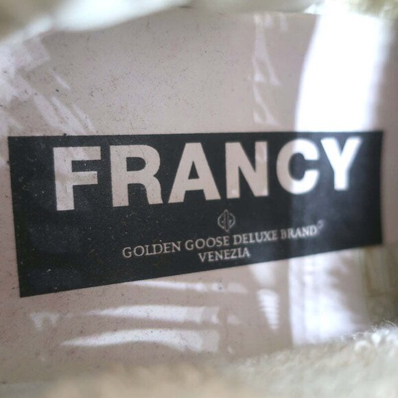 Golden Goose Francy Canvas High Top Sneakers Black with Silver Star Size 36 - Picture 8 of 10